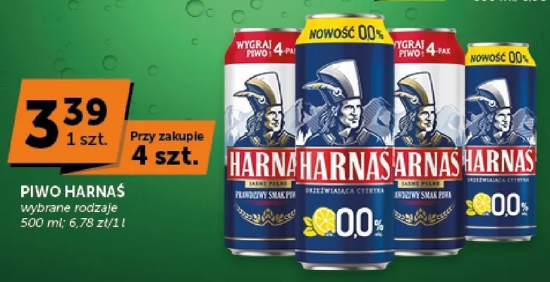 Piwo Harnaś Jasne Pełne promocja w Euro Sklep