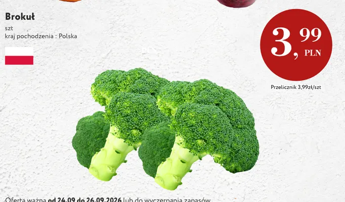 Brokuł polski promocja w Market Point