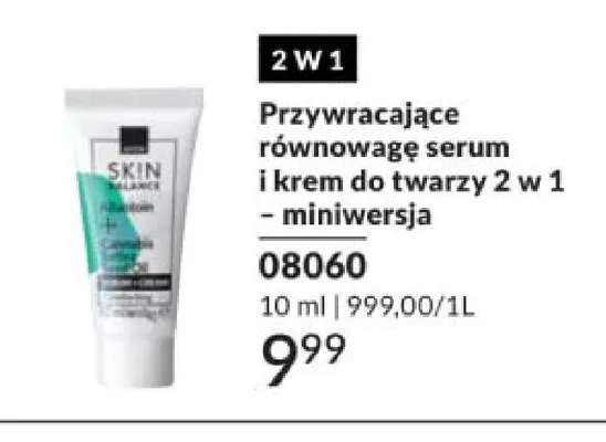 Przywracające równowagę serum i krem do twarzy 2 w 1 - miniwersja SKIN BALANCE 08060 promocja w AVON