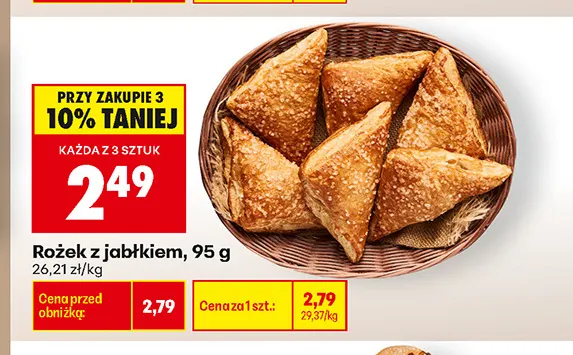 Rożek z jabłkiem promocja w Biedronka