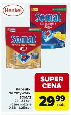 Kapsułki do zmywarki Somat promocja w Carrefour