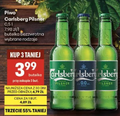 Piwo Carlsberg Pilsner promocja w Delikatesy Centrum