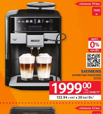 Ekspres do kawy Siemens TP65S318W promocja w Selgros