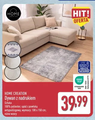 Dywan z nadrukiem Home Creation promocja w Aldi
