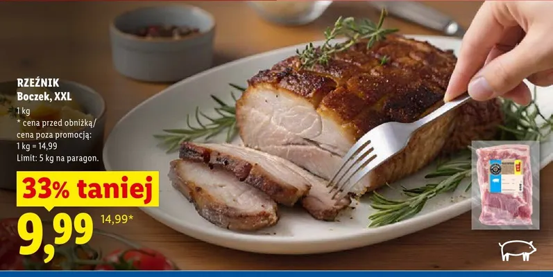 Boczek XXL RZEŹNIK promocja w Lidl