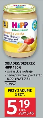 Obiadek/deserek Hipp 190 g promocja w Selgros