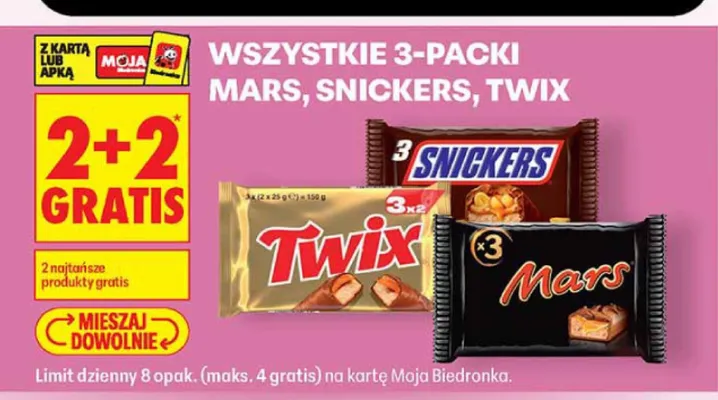 Baton Snickers 3-pak promocja w Biedronka
