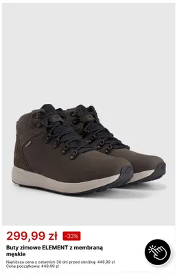 Buty zimowe Element z membraną męskie 4F promocja w 4F