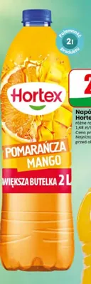 Napój niegazowany Hortex Pomarańcza Mango promocja w Dino