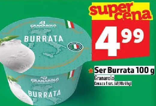 Ser Burrata Granarolo 100g promocja w TOPAZ