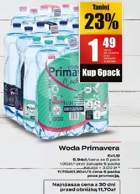 Woda Primavera promocja w Supeco