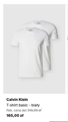 T-shirt basic Calvin Klein biały 2-pak promocja w Lounge by Zalando
