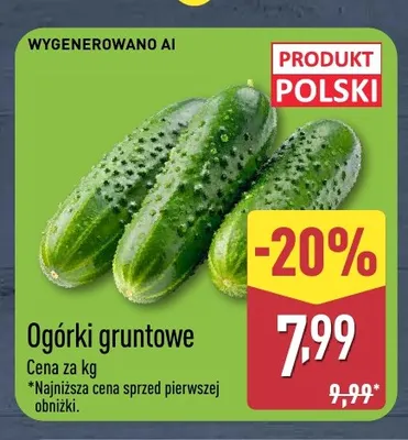 Ogórki gruntowe polskie promocja w Aldi