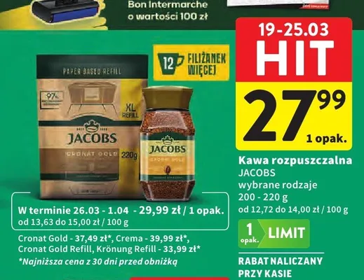 Kawa rozpuszczalna wybrane rodzaje promocja w Intermarche