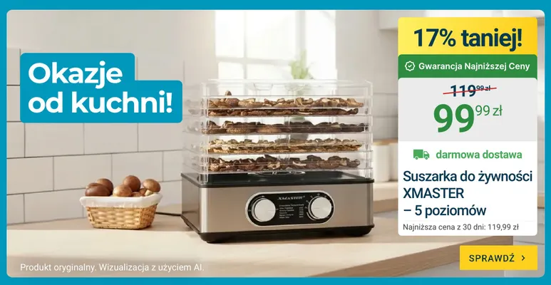 Suszarka do żywności Xmaster 5 poziomów promocja w ERLI