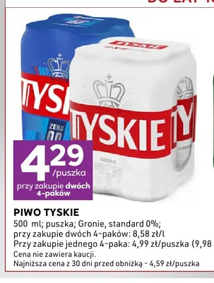 Piwo bezalkoholowe Tyskie promocja w Stokrotka