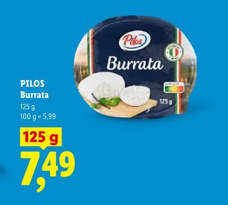 Ser Burrata Pilos promocja w Lidl