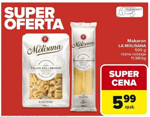 Makaron La Molisana 500g różne rodzaje promocja w Carrefour Market