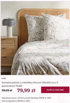 Komplet pościeli z mikrofibry Panorel 160x200 cm z 2 poszewkami 70x80 home & you promocja w home&you