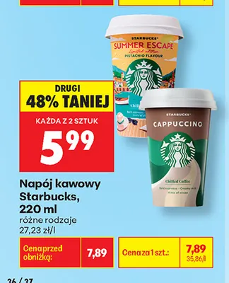Napój kawowy Starbucks promocja w Biedronka