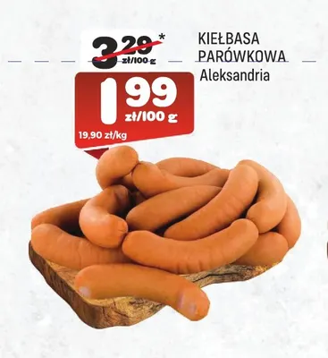 Kiełbasa parówkowa Aleksandria promocja w Społem Praga