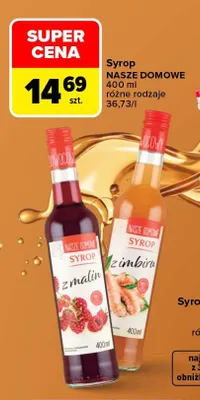 Syrop z malin Nasze Domowe promocja w Carrefour