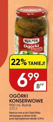 Ogórki konserwowe promocja w Chata Polska