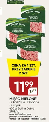 Mięso mielone z karkówki wieprzowej Dolina Dobra promocja w Chata Polska