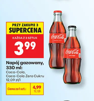 Napój gazowany Coca-Cola Zero Cukru promocja w Biedronka