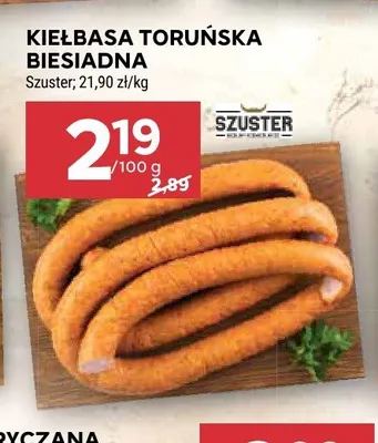 Kiełbasa toruńska biesiadna Szuster promocja w Stokrotka