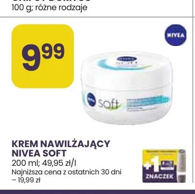 Krem nawilżający Nivea Soft promocja w Stokrotka