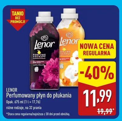 Perfumowany płyn do płukania Lenor promocja w Aldi