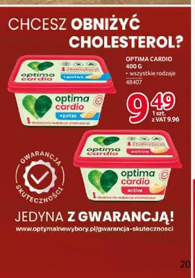 Margaryna Optima Cardio +potas promocja w Selgros