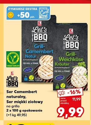 Ser Camembert na grilla naturalny Let's BBQ promocja w Kaufland