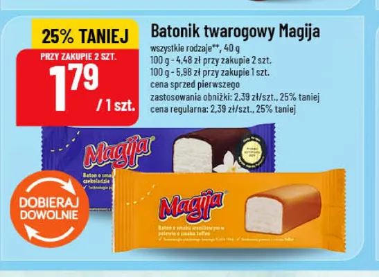 Batonik twarogowy w polewie toffee Magija promocja w POLOmarket