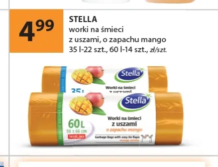 Worki na śmieci z uszami o zapachu mango 60 l Stella promocja w Drogerie Laboo