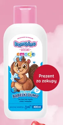 Żel 2w1 do mycia ciała i włosów Bambino Dzieciaki Emocje Żelowe Bąbelki Dumy promocja w Rossmann