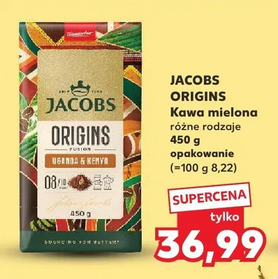 Kawa mielona Origins różne rodzaje Jacobs promocja w Kaufland
