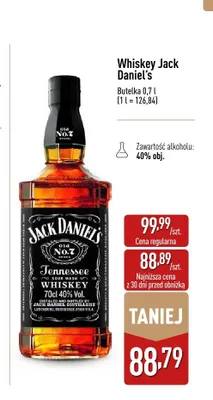 Whiskey Jack Daniel's promocja w Aldi