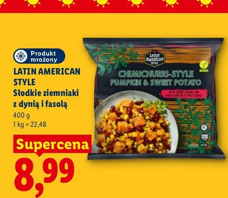 Słodkie ziemniaki z dynią i fasolą Latin American Style promocja w Lidl