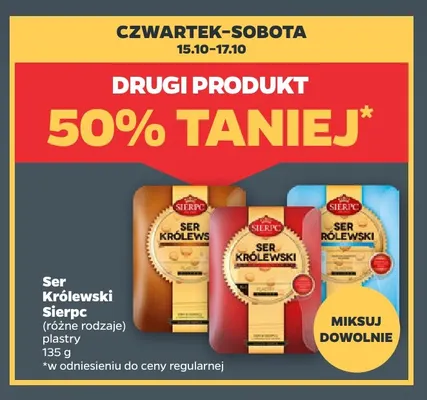 Ser Królewski w plastrach Sierpc promocja w Netto