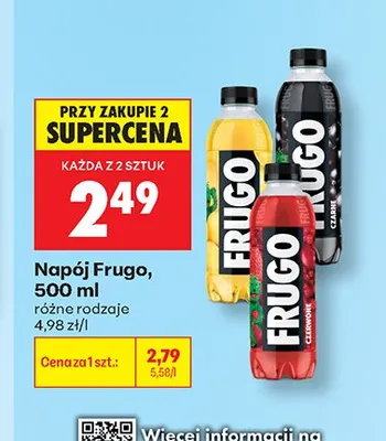 Napój Frugo żółte promocja w Biedronka