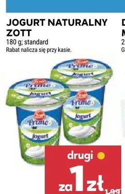 Jogurt naturalny Zott promocja w Stokrotka