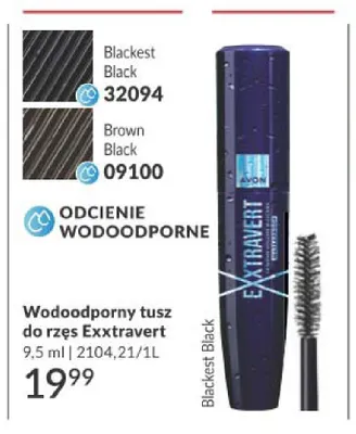 Wodoodporny tusz do rzęs Avon Exxtravert promocja w AVON