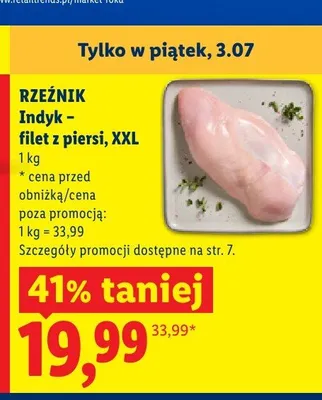 Filet z piersi indyka Rzeźnik XXL promocja w Lidl