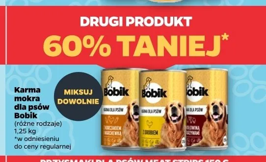 Karma mokra dla psów Bobik promocja w Netto