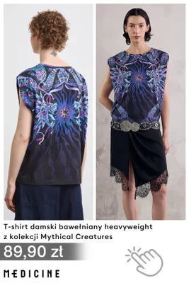 T-shirt damski bawełniany heavyweight Medicine promocja w Medicine