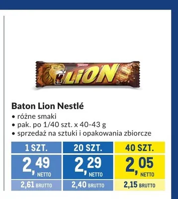 Baton Lion Nestlé promocja w Makro
