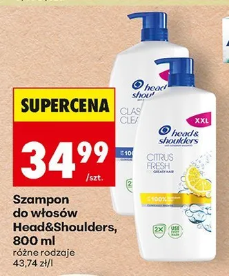 Szampon do włosów Head & Shoulders Classic Clean promocja w Biedronka