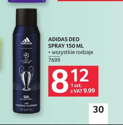 Dezodorant w sprayu Adidas Goal promocja w Selgros